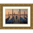 thumbnail image 1 of Romero Salamanca, Juan 24x17 Gold Ornate Wood Framed with Double Matting Museum Art Print Titled - Venecian boats, 1 of 4
