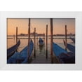 thumbnail image 1 of Romero Salamanca, Juan 32x23 White Modern Wood Framed Museum Art Print Titled - Venecian boats, 1 of 4
