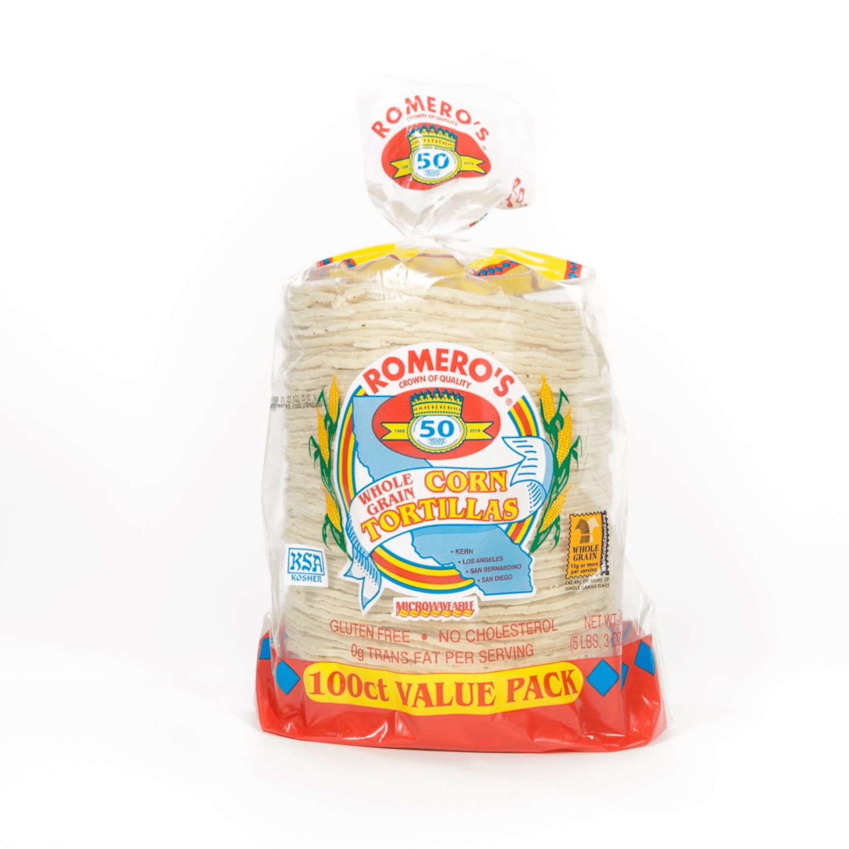 Romero's Family Pack (100 Count), 83 oz White Corn Tortillas