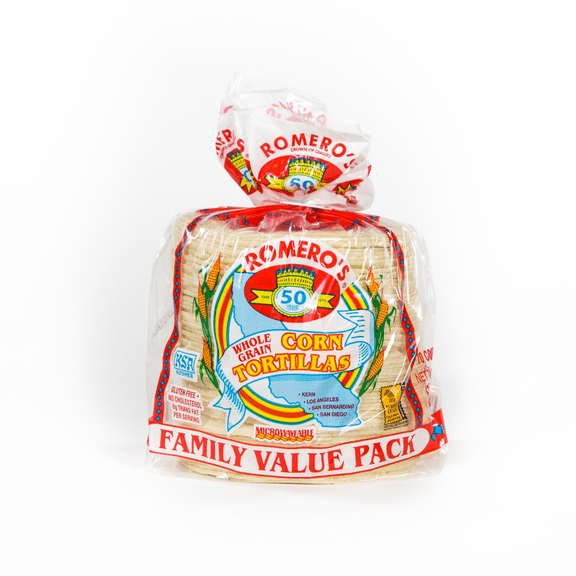 Romero's Whole Grain Corn Tortillas Family Value Pack, 58 oz (70 Count)