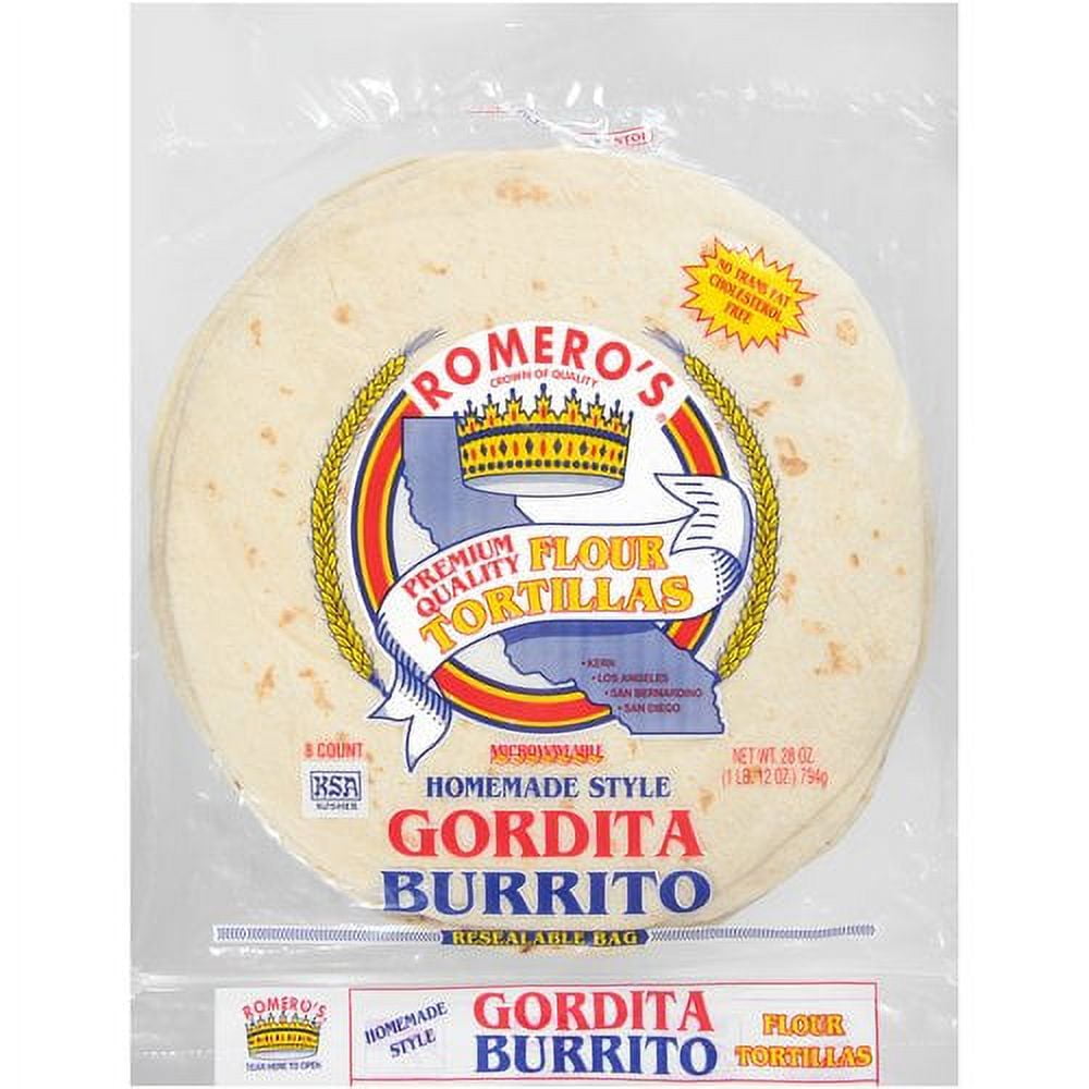 Romero's Flour Premium Quality Burrito Size Tortillas, 8 ct, 28 oz