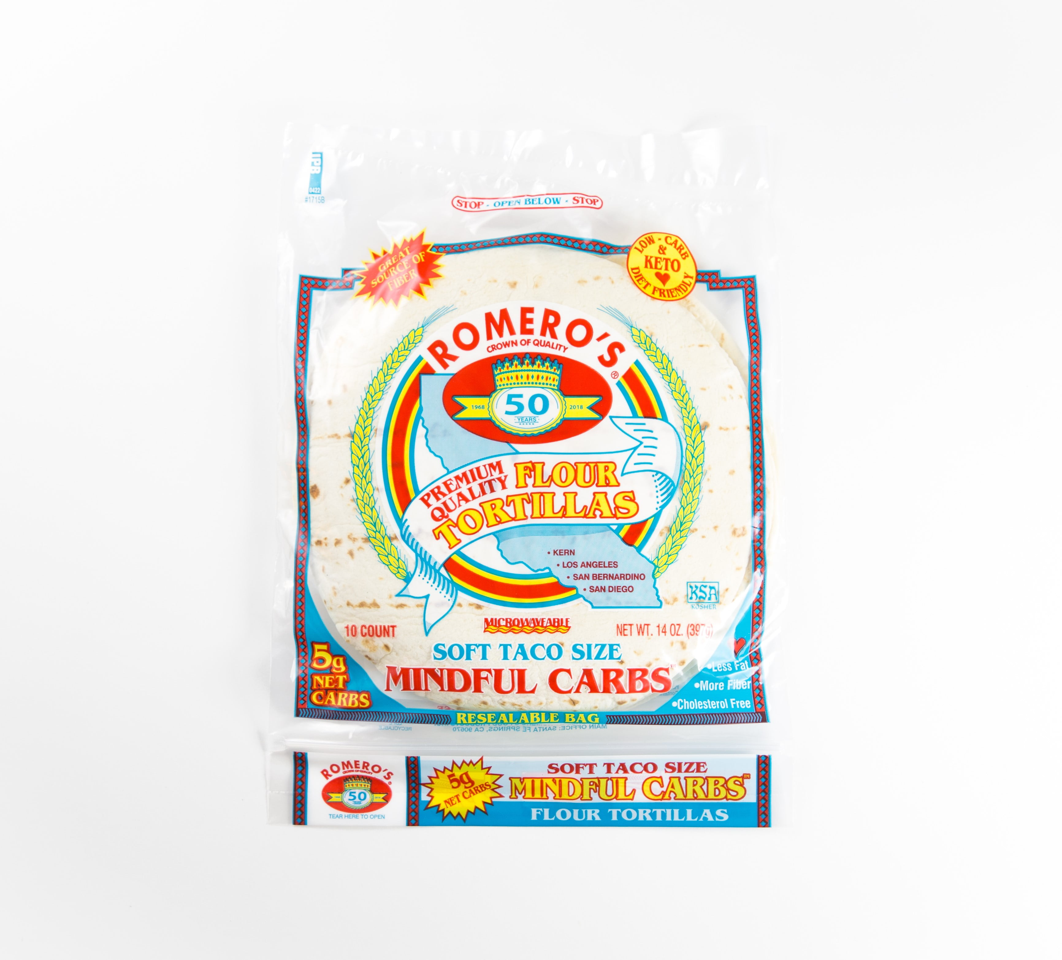 Romero's Mindful Carbs Flour Tortillas (8 Count), 11 oz