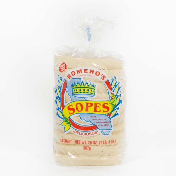 Romero's Authentic Mexican Sopes, Pre-Fried Cornmeal Disks, 20 oz, 10 Count