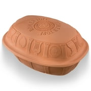 Romertopf  150005 Clay Roaster | 50 Years Anniversary Edition | Non-Stick Dutch Oven | Healthy Clay Pot Cooking | Clay Baker | Versatile Cooking Vessel - 6.3 Quarts 6 Liters for up to 8 people