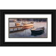 thumbnail image 1 of Romeu, Poch 18x11 Black Ornate Wood Framed with Double Matting Museum Art Print Titled - Barques al Port, 1 of 4