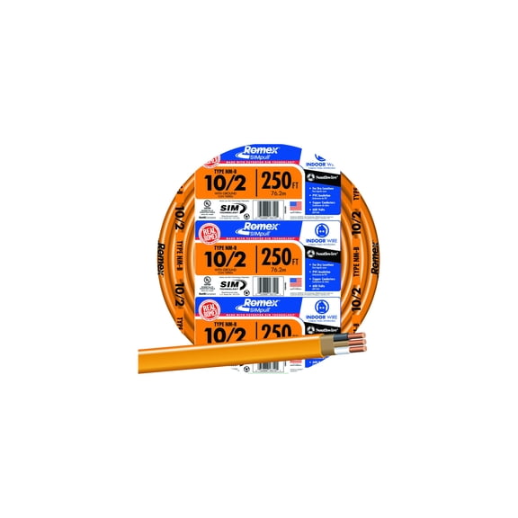 Southwire Romex 10/2 NMW/G Electrical Wire - Single Pack