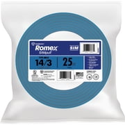 Southwire Romex 25 Ft. 14-3 Solid White NMW/G Electrical Wire, 63946921