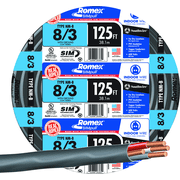 Romex Electrical - Romex 8/3 NMW/G Electrical Wire - Pack of 4   Indoor & Outdoor Use, NEC-Compliant