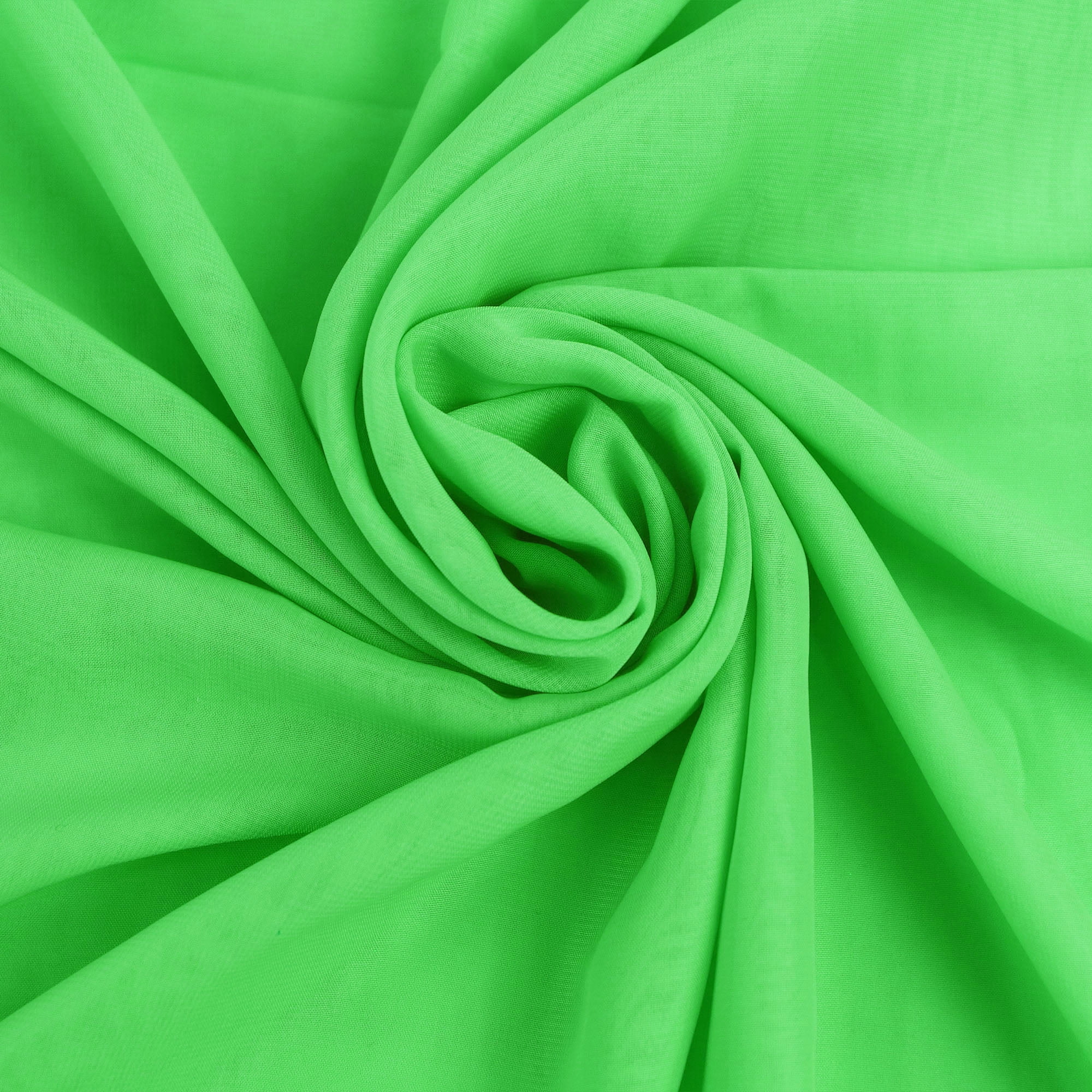 Romex Textiles 100% Polyester Hi Multi Chiffon Woven Precut Fabric - Neon Lime