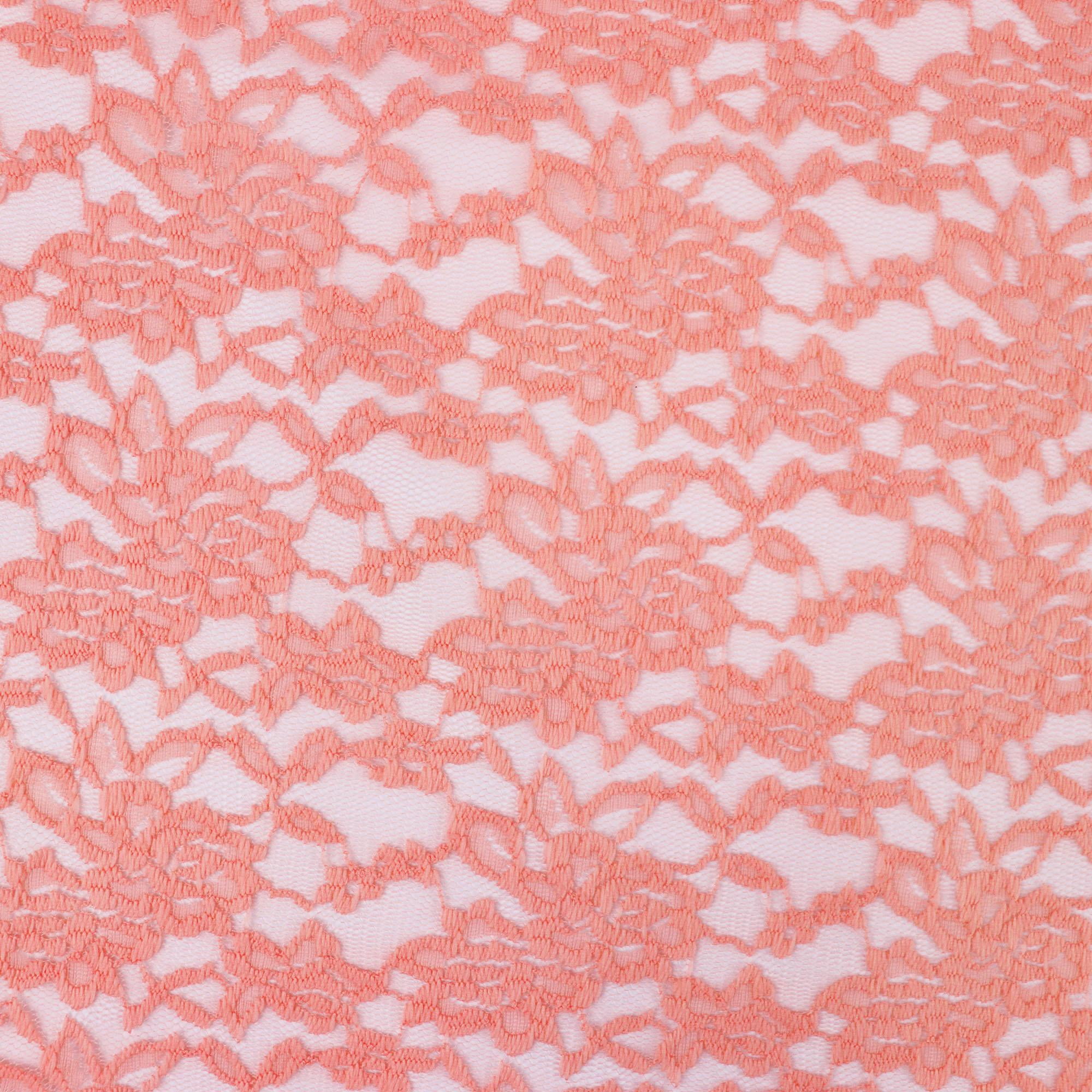 Romex Textiles Nylon Spandex Floral Lace Fabric 3 Yards Mauve