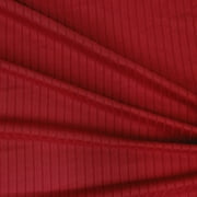 Romex Textiles Polyester Spandex DTY Brushed 8x5 Rib Knit Fabric for Dresswear and Arts & Crafts (3 Yards) - Red