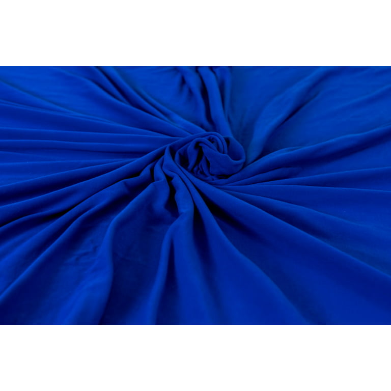 Romex Textiles Polyester Spandex Knit Fabric with Laminated Shine (3 Yards)  - Royal Blue 