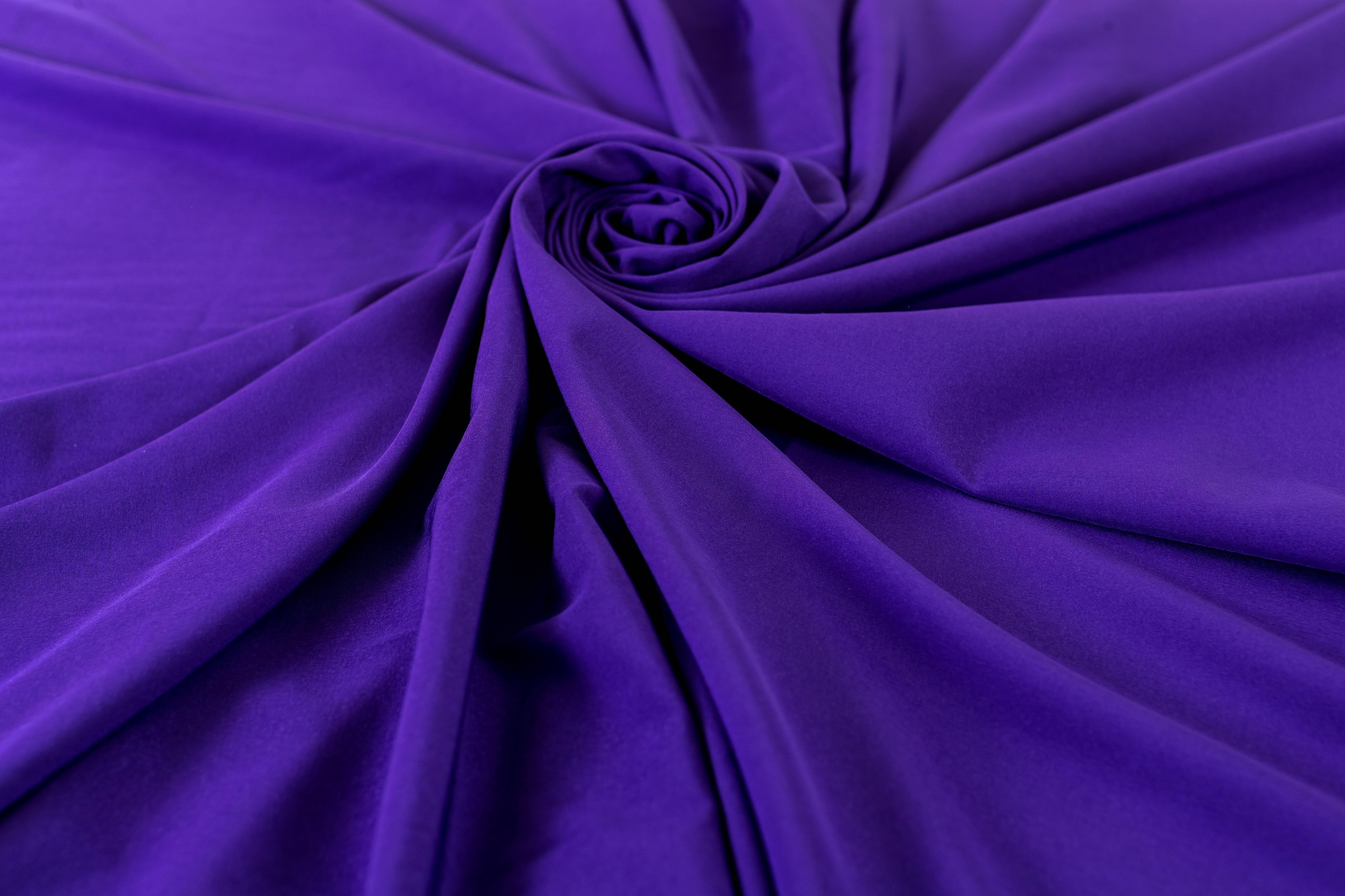 Romex Textiles Polyester Spandex Peachskin Woven Fabric for Dresswear and Arts & Crafts (3 Yards) - Purple