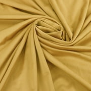 Romex Textiles Polyester Spandex Yoga Knit Fabric (3 Yards) - Gold