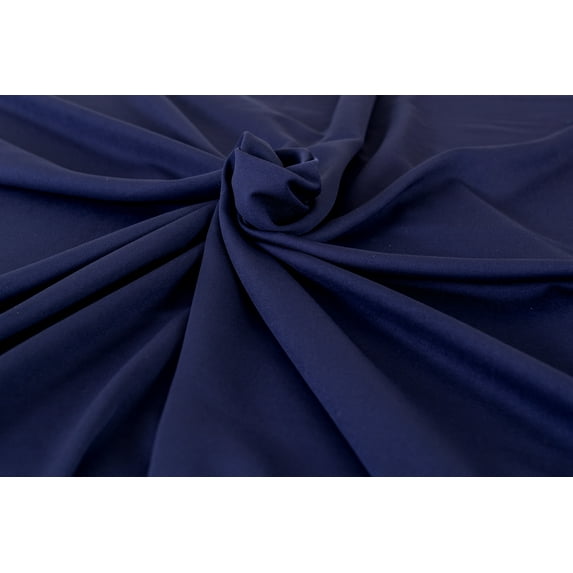 Romex Textiles Techno Scuba - Polyester/Spandex Knit Fabric For Dresswear & Arts And Crafts (3 Yards) - Navy Blue