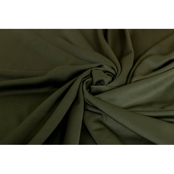 Romex Textiles Techno Scuba - Polyester/Spandex Knit Fabric For Dresswear & Arts And Crafts (3 Yards) - Olive Green