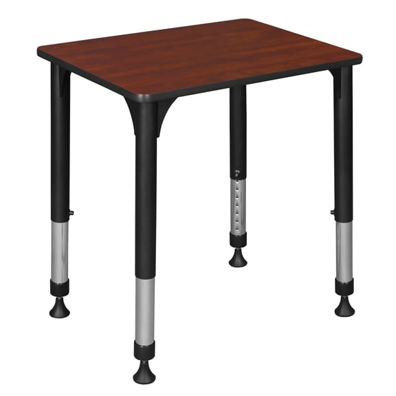 Romig 18.5 x 26 in Rectangle Height Adjustable Classroom School Desk- Cherry