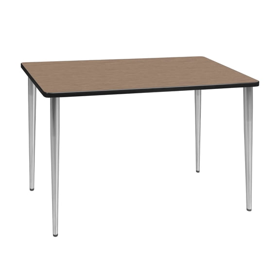 Romig Arco 42 x 24 in. Training Seminar Table- Noble Oak Top, Chrome Tapered Legs