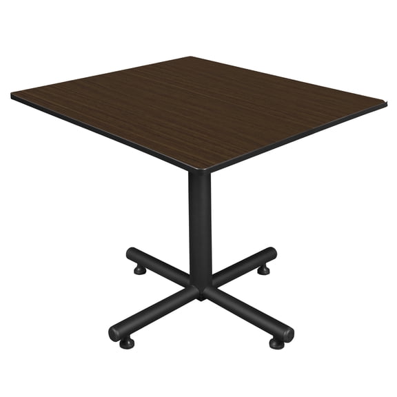 Romig Axis-Pro 48 in. Square X-Base Breakroom Table- Neo Walnut