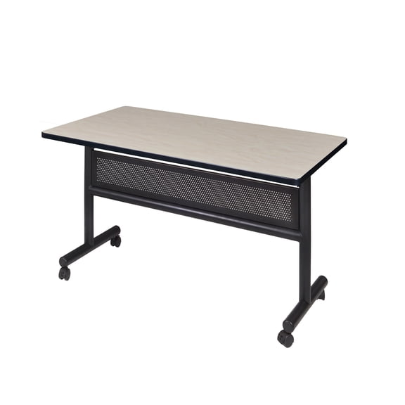 Romig Axis-Pro 48 x 24 in. Flip-Top Training Nesting Table with Modesty Panel- Maple