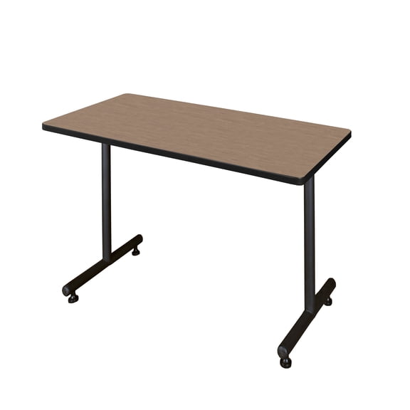 Romig Axis-Pro 48 x 24 in. Steel T-Base Training Seminar Table- Noble Oak