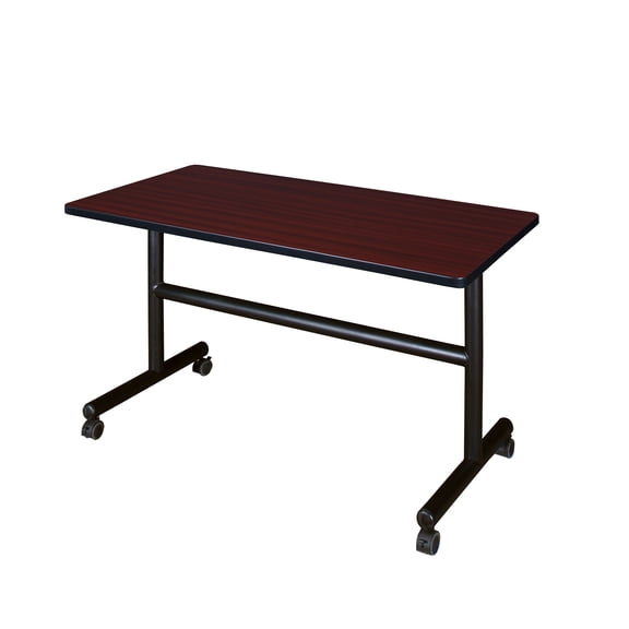 Romig Axis-Pro 48 x 30 in. Flip-Top Training Nesting Table- Mahogany