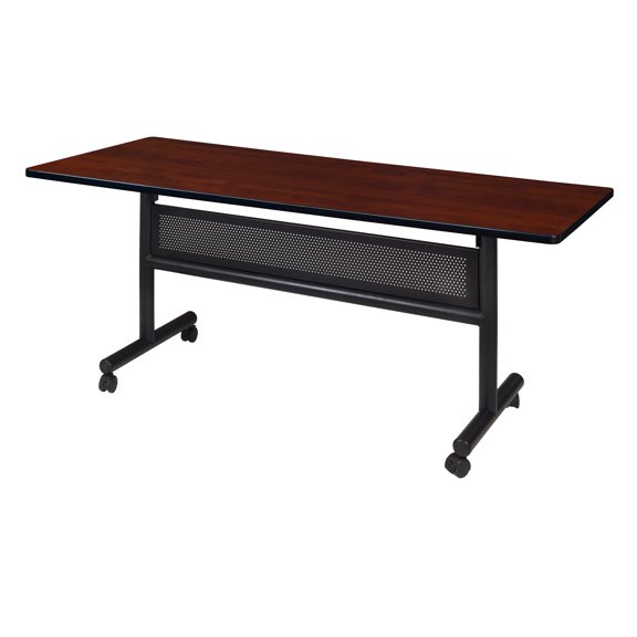 Romig Axis-Pro 60 x 30 in. Flip-Top Training Nesting Table with Modesty Panel- Cherry