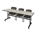 thumbnail image 1 of Romig Axis-Pro 84 x 24 in. Flip-Top Training Nesting Table- Maple & 2 Knight Mesh Chairs, 1 of 7