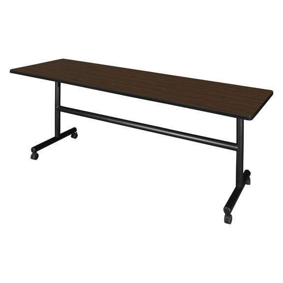 Romig Axis-Pro 84 x 24 in. Flip-Top Training Nesting Table- Neo Walnut