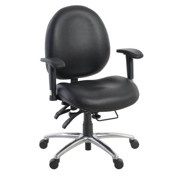 Romig Conley 24/7 Vinyl Office Chair Big & Tall 400lb Max Weight, Adjustable Back & Seat Height, with Wheels, Black