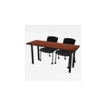 thumbnail image 1 of Regency Kee 66 x 24 in. Training Table- Mahogany Top, Black Legs & 2 Knight Mesh Chairs, 1 of 5