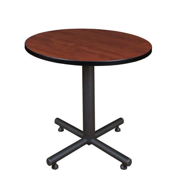 Romig Axis-Pro 30 in. Round X-Base Breakroom Table- Cherry