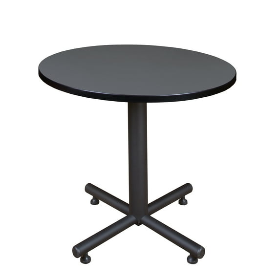 Romig Axis-Pro 30 in. Round X-Base Breakroom Table- Grey