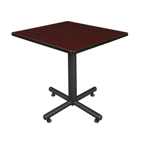 Romig Axis-Pro 30 in. Square X-Base Breakroom Table- Mahogany