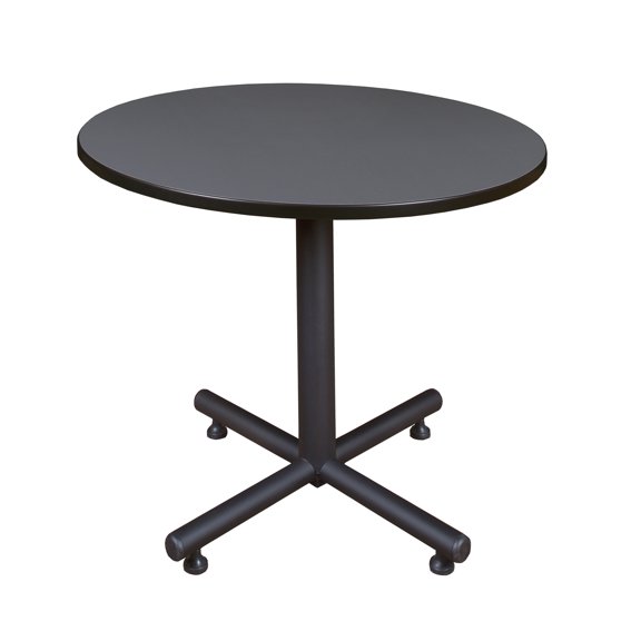 Romig Axis-Pro 36 in. Round X-Base Breakroom Table- Grey