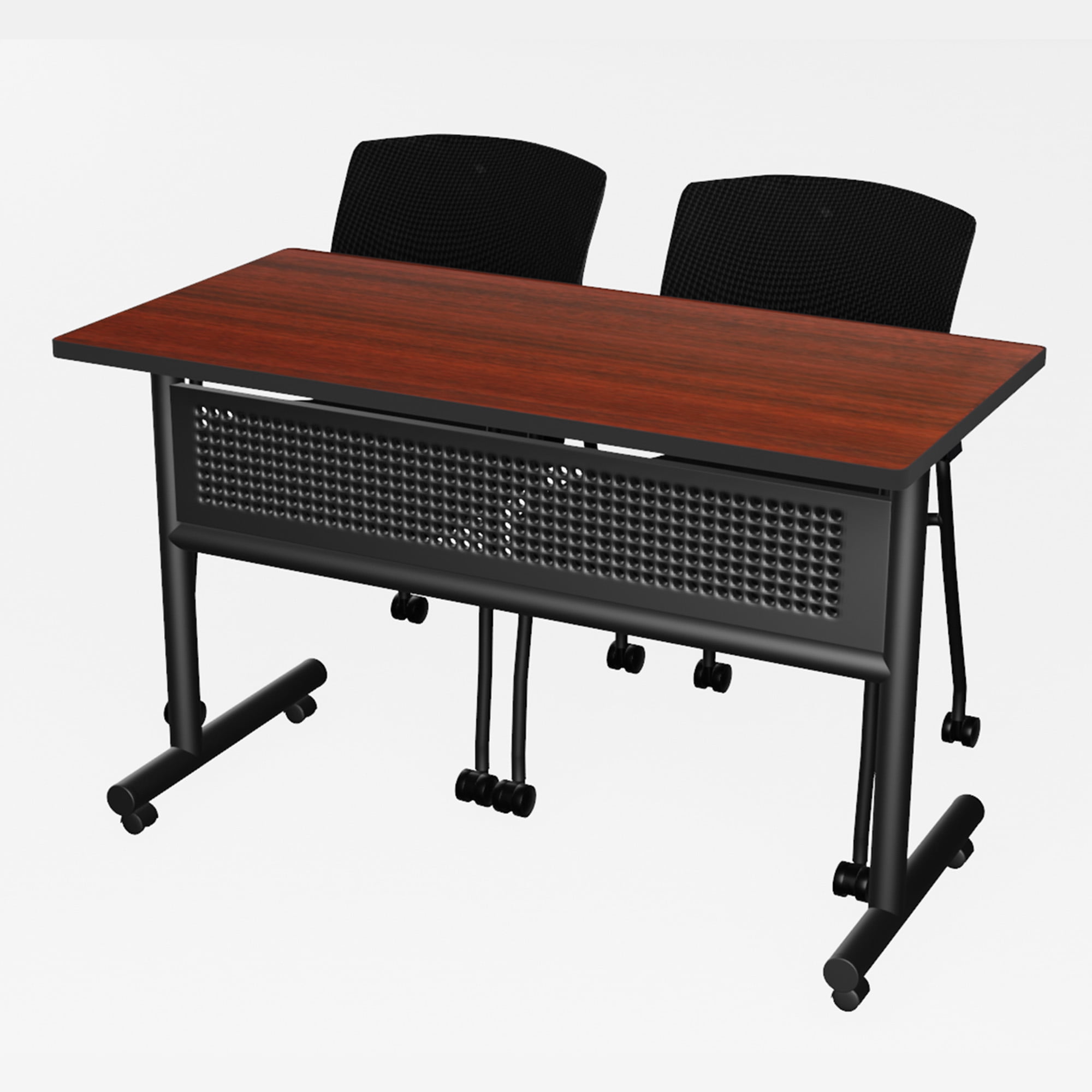 Romig Kobe 48 x 24 in. Flip-Top Training Nesting Table w/ Modesty Panel ...