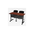 thumbnail image 1 of Regency Kobe 48 x 24 in. Flip-Top Training Nesting Table w/ Modesty Panel- Mahogany & 2 Knight Mesh Chairs, 1 of 5