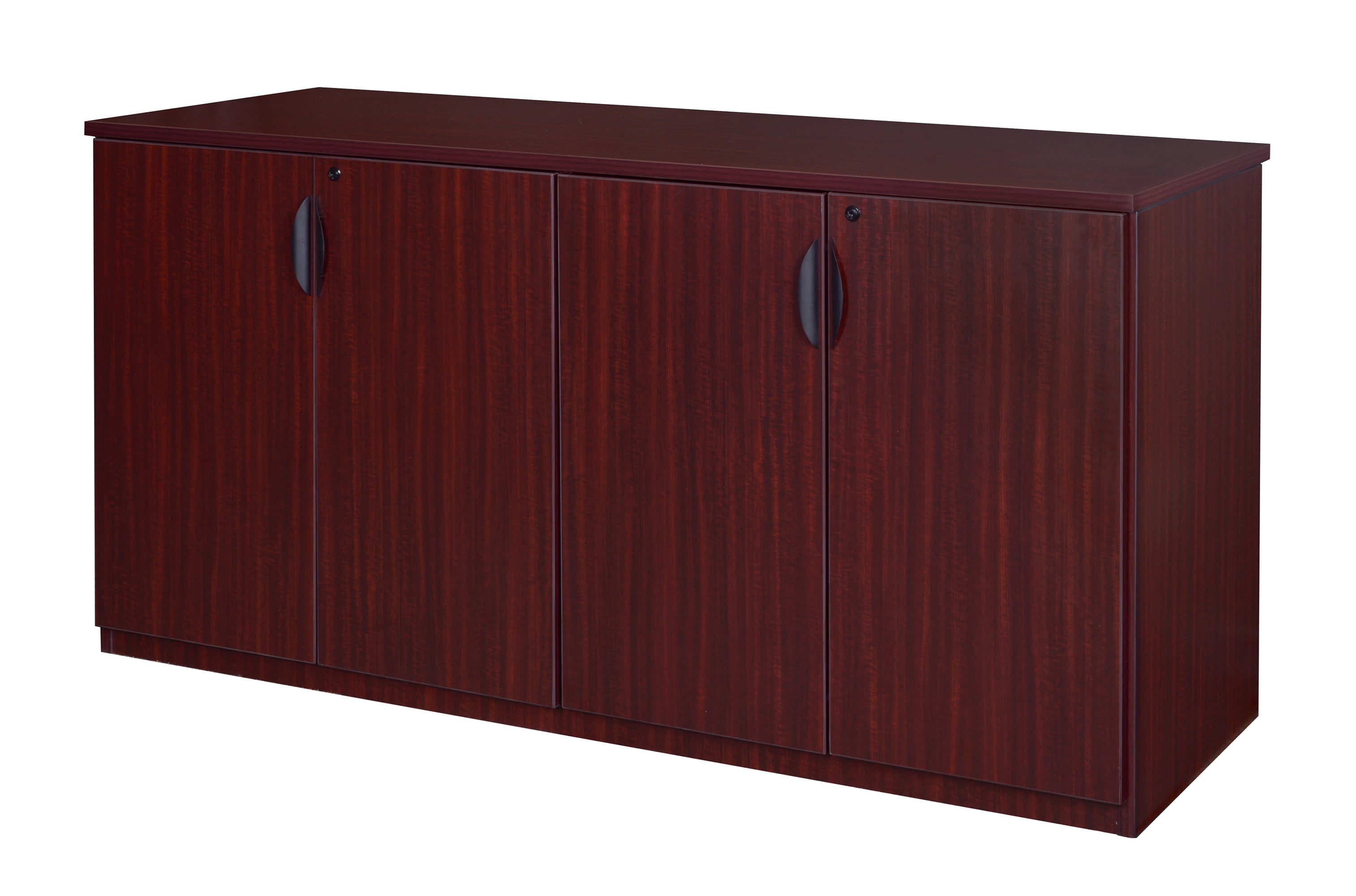Mahogany 72-Inch 4-Door Storage Cabinet Buffet