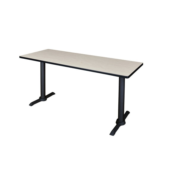 Romig Pillar 66 x 24 in. Steel T-Base Training Seminar Table- Maple