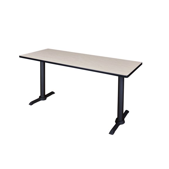 Romig Pillar 72 x 24 in. Steel T-Base Training Seminar Table- Maple