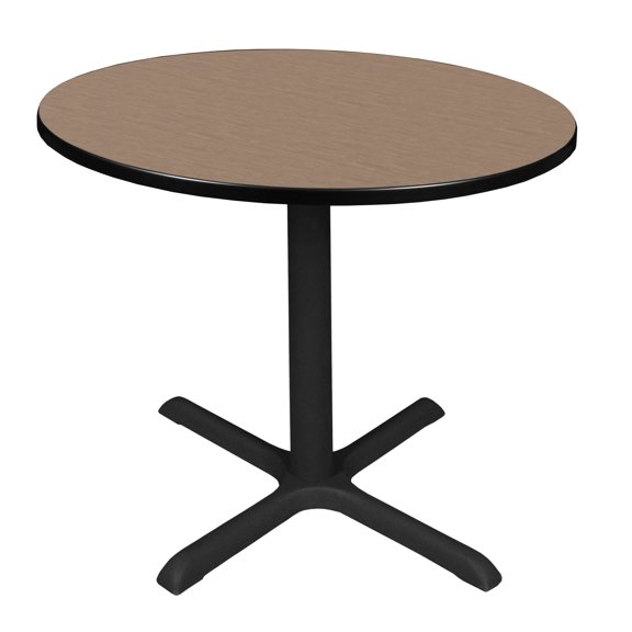 Romig Pillar Large 42 in. Round X-Base Breakroom Table- Noble Oak