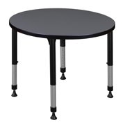 Romig Trek 30 in.Round Height Adjustable Classroom Activity Table- Grey