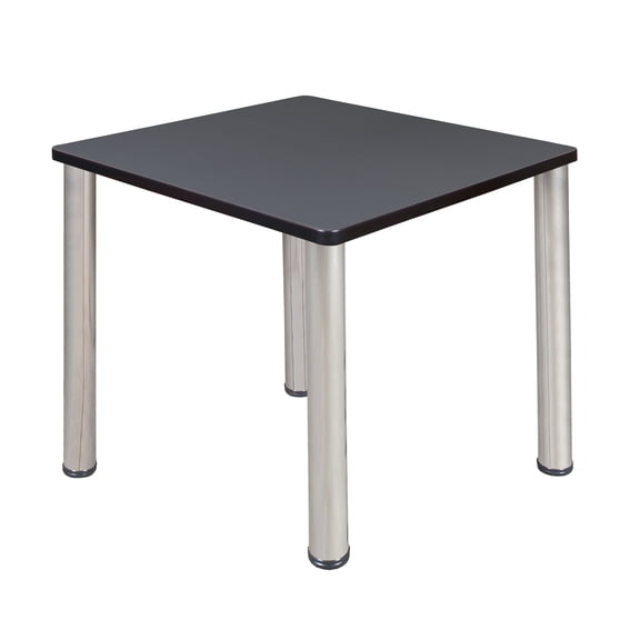 Romig Trek 30 in. Small Square Breakroom Table- Grey Top, Chrome Legs