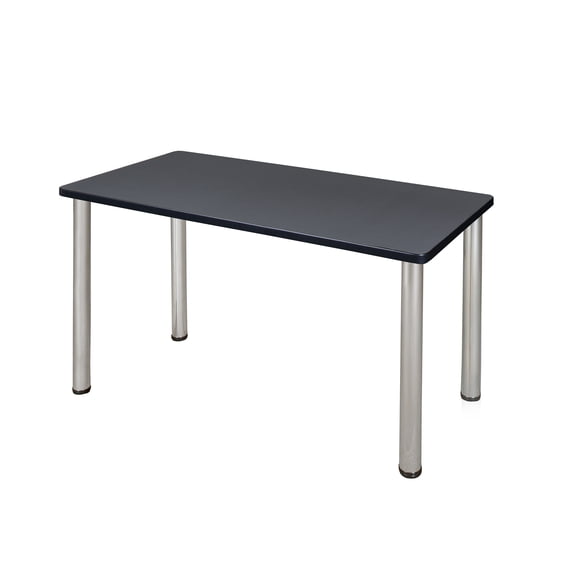 Romig Trek 42 x 24 in. Training Seminar Table- Grey Top, Chrome Legs