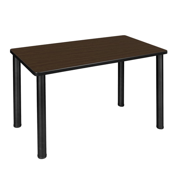 Romig Trek 42 x 24 in. Training Seminar Table- Neo Walnut Top, Black Legs