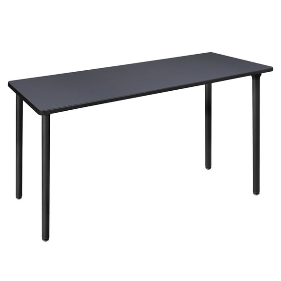 Romig Trek 72 x 24 in. Folding Training Seminar Table- Grey Top, Black Legs