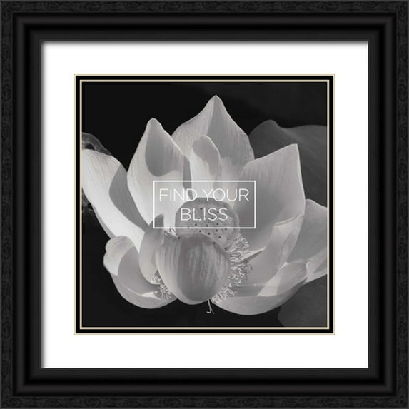 Romita, Denise 15x15 Black Ornate Wood Framed with Double Matting Museum Art Print Titled - Say it in Black and White III