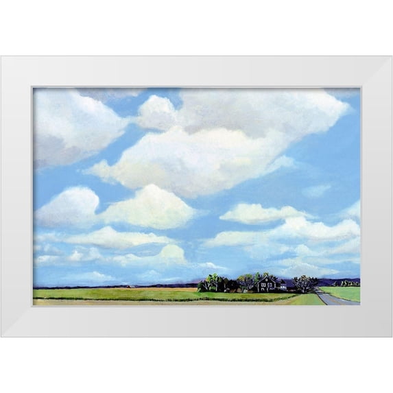 Romm, Steven 18x13 White Modern Wood Framed Museum Art Print Titled - Watermill North