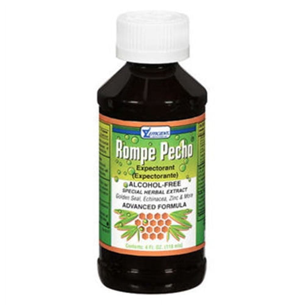 Rompe Pecho Cough Syrup, Alcohol Free 4 Oz, 6 Pack