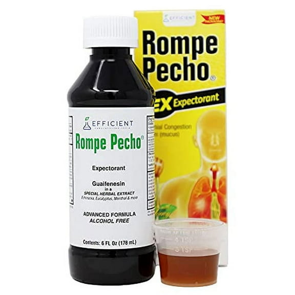 Rompe Pecho EX (Expectorant) 6oz - Cold & Cough Syrup